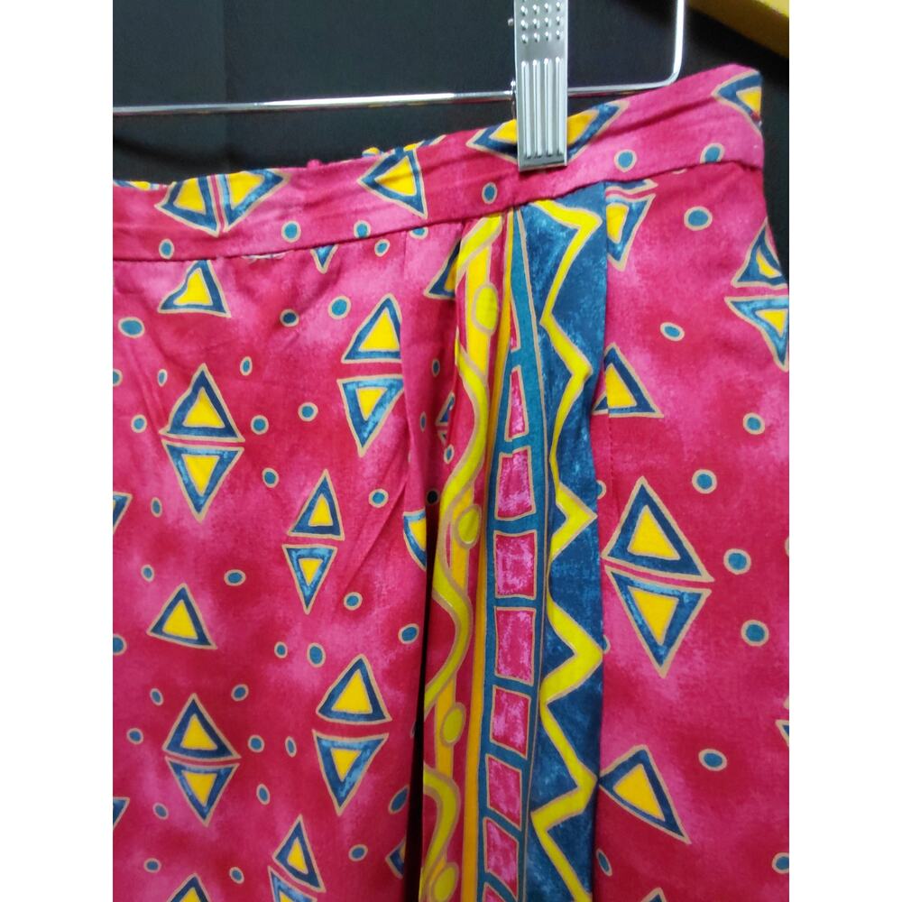 Pendleton Classic Rayon Pink Geometric Print Skir… - image 3